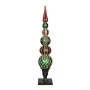 XMAS MULTICOLOR RESIN BALL COLUMN IN 3 SIZES WITH LED LIGHT 33X33X183CM