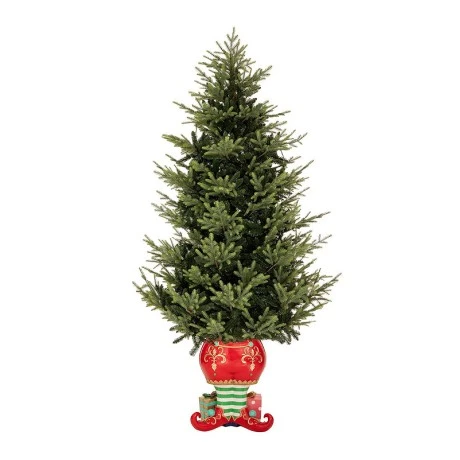 XMAS RED RESIN TREE BASΕ ELF PANTS SHAPE 57X41X66CM