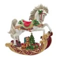 XMAS MULTICOLOR RESIN ROCKING HORSE 34X13X37CM