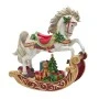 XMAS MULTICOLOR RESIN ROCKING HORSE 34X13X37CM