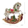XMAS MULTICOLOR RESIN ROCKING HORSE 34X13X37CM