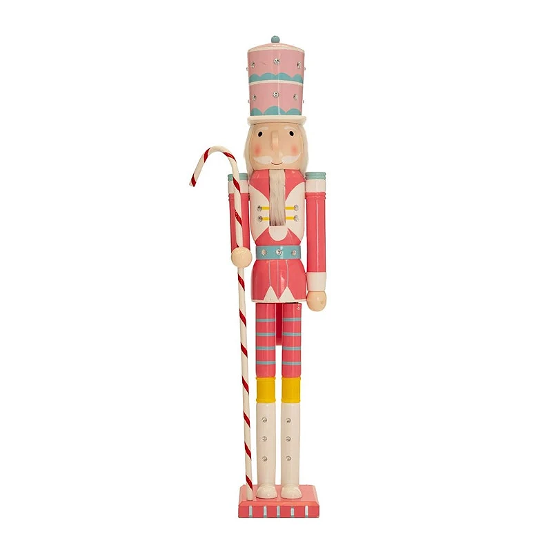 LIGHT BLUE WOODEN NUTCRACKER 28Χ25Χ150CM
