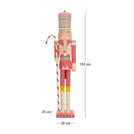 MULTICOLOR WOODEN NUTCRACKER 28Χ25Χ150CM
