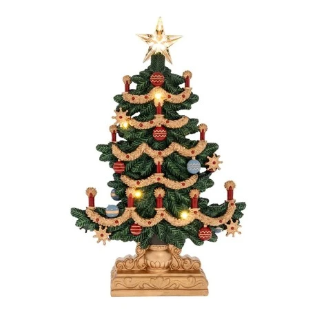 RESIN MULTI XMAS TREE WITH LED 32Χ9.5Χ48.5CM