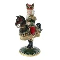 CHRISTMAS RESIN KNIGHT ON HORSE CANDLE HOLDER 22X15X33CM