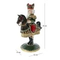 CHRISTMAS RESIN KNIGHT ON HORSE CANDLE HOLDER 22X15X33CM
