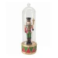 CHRISTMAS RESIN LED SOLDIER IN GLASS DOME 39CM