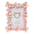 WHITE RESIN PHOTO FRAME WITH EMBOSSED FLOWERS 10X15CM