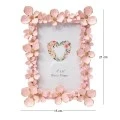 WHITE RESIN PHOTO FRAME WITH EMBOSSED FLOWERS 10X15CM