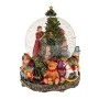 RESIN WINDING WATER GLOBE WITH XMAS SCENE AND MUSIC D18X23CM