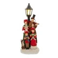XMAS RESIN FAMILY SITTING IN LANTERN CAROL 15X13X37CM.