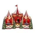 XMAS RESIN CIRCUS WITH TURNING FIGURES MUSIC AND LED LIGHT 45X27X36,5CM