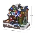 CHRISTMAS REINDEER DODGE ANIMATED WITH LIGHTS AND MUSIC 25X19X25CM