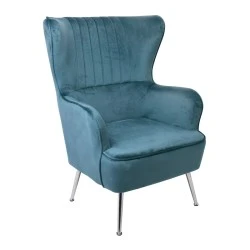 CROMA Armchair Fabric Blue Velure CROMA Armchair Fabric Blue Velure