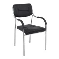 ALPHA Armchair Chrome/Black Pu