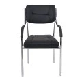 ALPHA Armchair Chrome/Black Pu