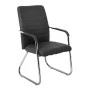 COLLET Visitor Armchair/Chromed Frame/Black Pu