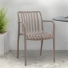 Πολυθρόνα κήπου πολυπροπυλενίου χρώμα cappuccino 53,5x58x80εκ.