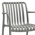 Polypropylene armchair in olive color 53,5x58x80cm.