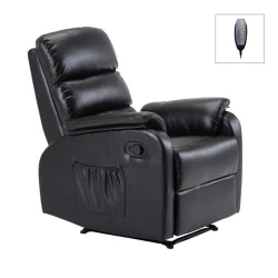 COMFORT Massage Armchair Relax Black Pu COMFORT Massage Armchair Relax Black Pu