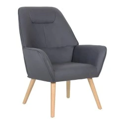 NATTALY Armchair Grey Nabuk Fabric K/D