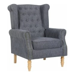 ROSY Armchair Dark Grey Fabric