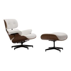 RELAX Armchair With Footrest Stool White Pu RELAX Armchair With Footrest Stool White Pu