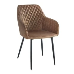 LILA Armchair Metal Black/Fabric Velure Cappuccino LILA Armchair Metal Black/Fabric Velure Cappuccino