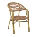 VEGERA Rattan Armchair Alu Teak/Wicker Natural