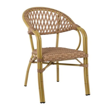 VEGERA Rattan Armchair Alu Teak/Wicker Natural