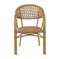 VEGERA Rattan Armchair Alu Teak/Wicker Natural