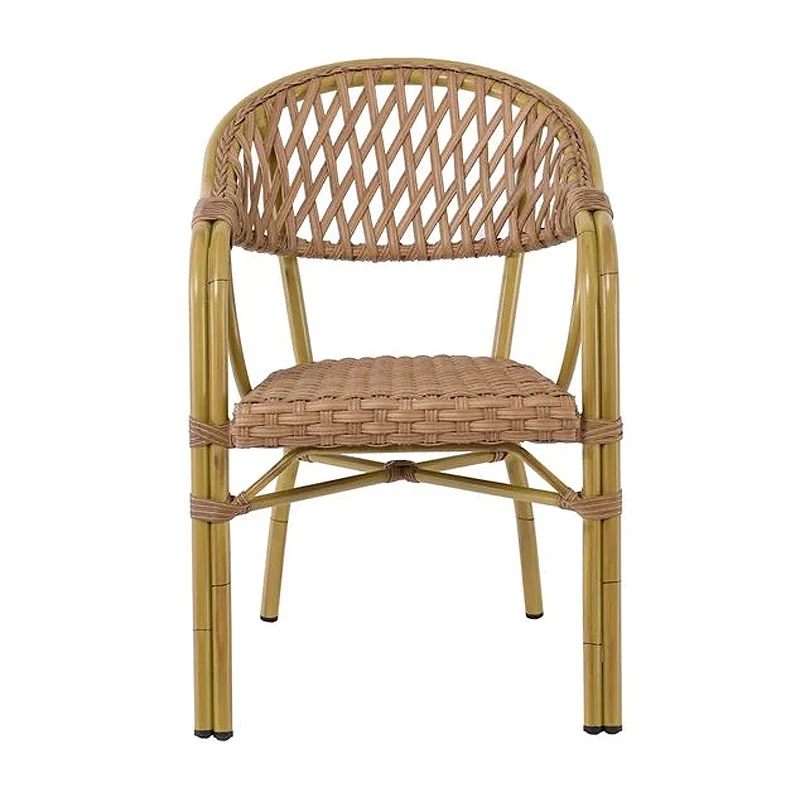 VEGERA Rattan Armchair Alu Teak/Wicker Natural