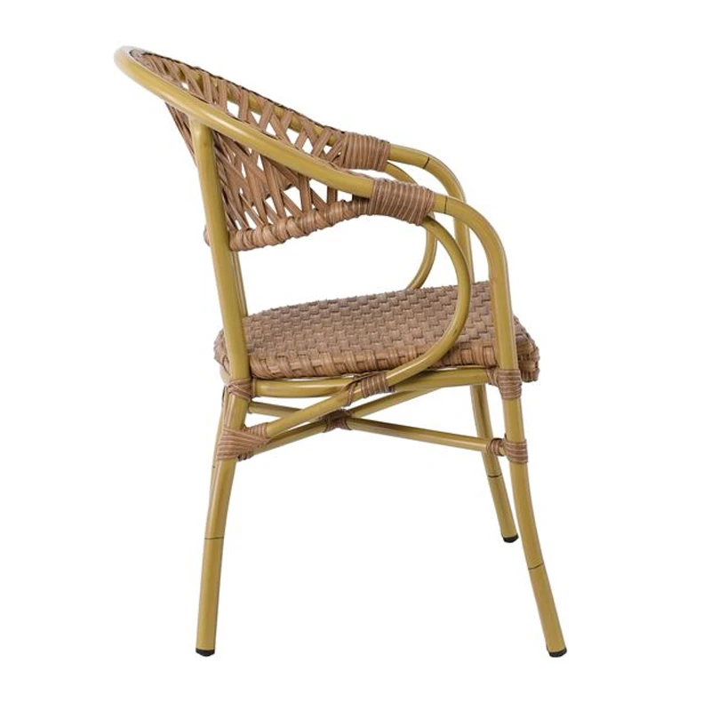 VEGERA Rattan Armchair Alu Teak/Wicker Natural