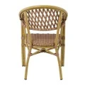 VEGERA Rattan Armchair Alu Teak/Wicker Natural