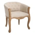 GREY VELVET ARMCHAIR 61X61X71CM