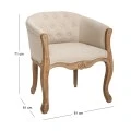 GREY VELVET ARMCHAIR 61X61X71CM