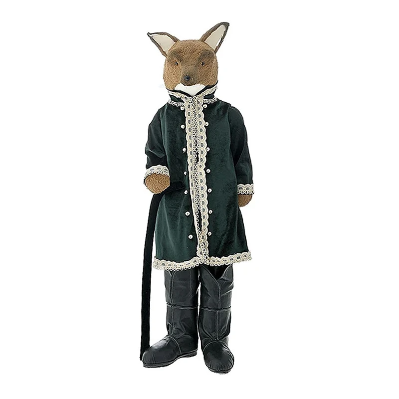 BROWN FOX WITH EMERALD GREEN SUIT 30X36X112CM