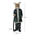 BROWN FOX WITH EMERALD GREEN SUIT 30X36X112CM