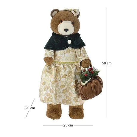BEAR WITH GREEN DRESS 20X23X50CM