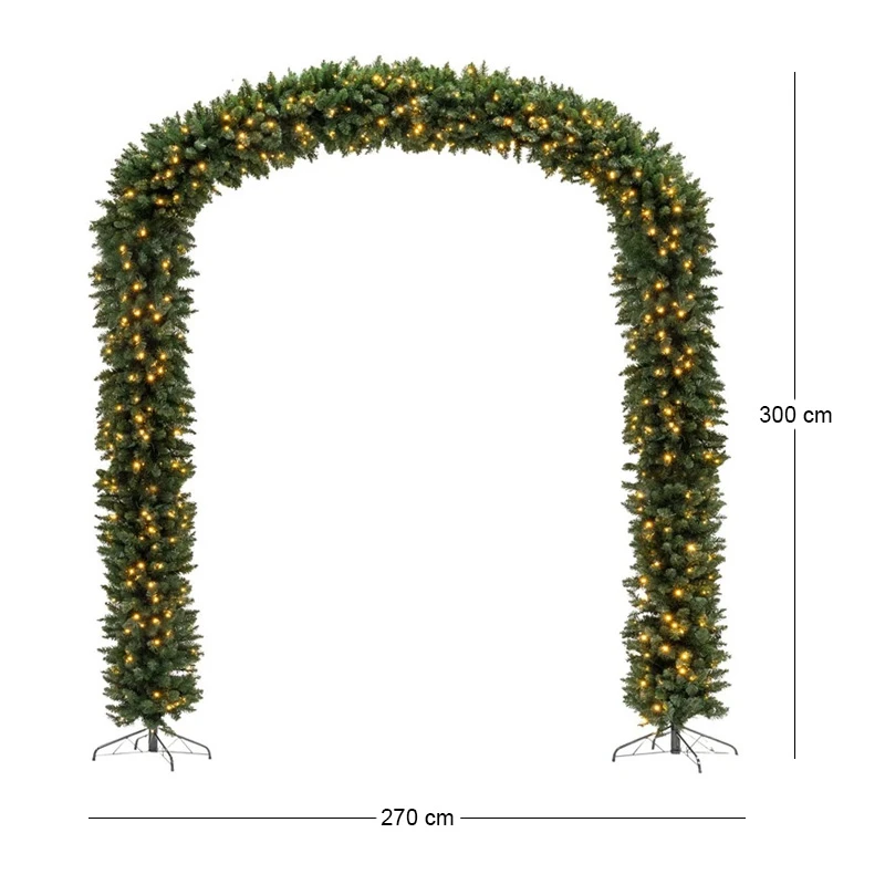 CHRISTMAS PRE-LIT ARCH 270Χ300CM WITH 840WARM WHITE LED 8 FUNCTIONS 31V 7,2W