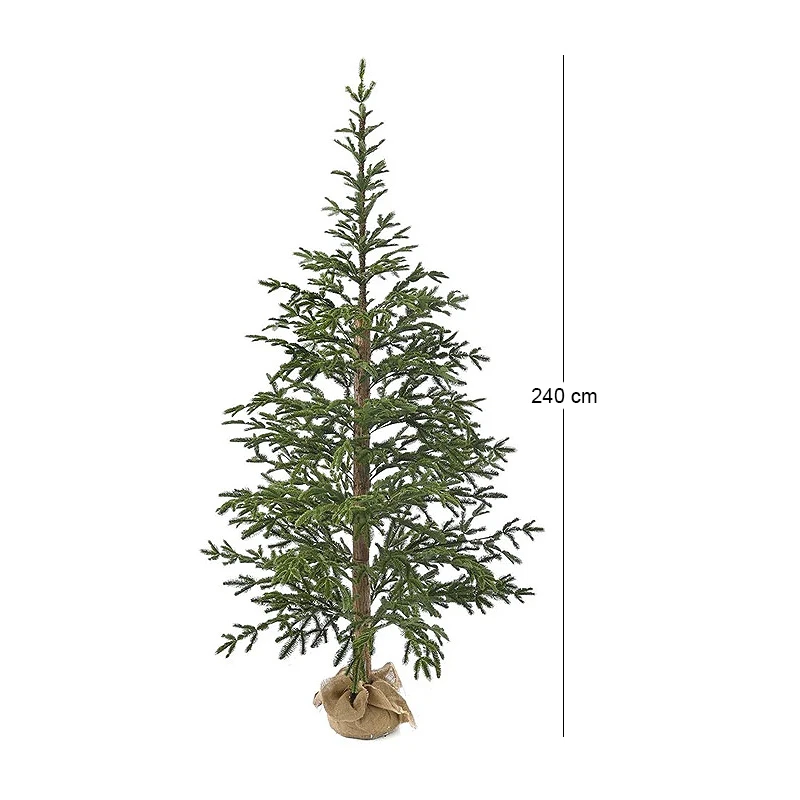 CHRISTMAS GREEN ANGEL PINE 240CM IN JUTE BAG