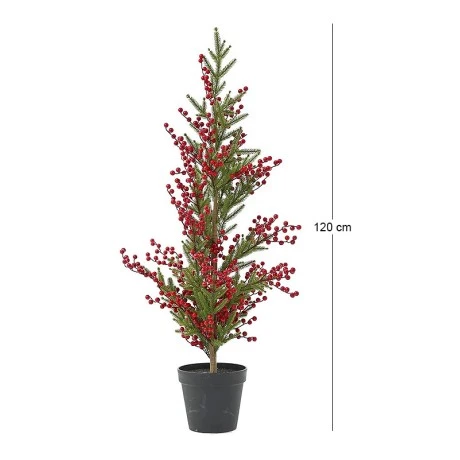 ΠΡΑΣΙΝΟ ΔΕΝΤΡΟ ΜΕ BERRIES ΣΕ ΠΛΑΣΤΙΚΗ ΓΛΑΣΤΡΑ 120ΕΚ