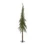 CHRISTMAS GREEN PENCIL TREE 180CM WITH REAL WOOD TRUNK ON METAL BASE