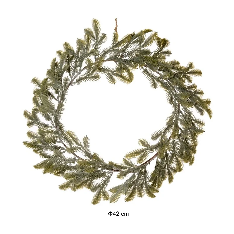 XMAS FROSTED FIR WREATH D42CM
