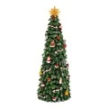 XMAS GREEN COLOUR RESIN WINDING TREE WITH LIGHT, MUSIC AND MOVEMENT 10X10X30CM