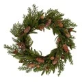 GREEN WREATH WITH PINE CONES 51CM