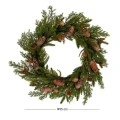 GREEN WREATH WITH PINE CONES 51CM