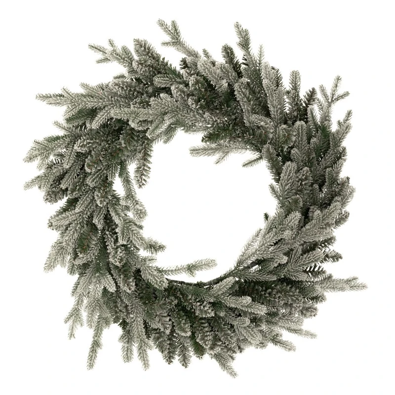 XMAS SNOWY WREATH 60CM