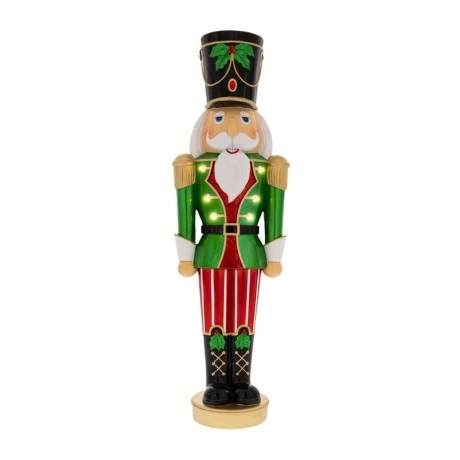 LED GREEN RESIN NUTCRACKER 21X15X69CM