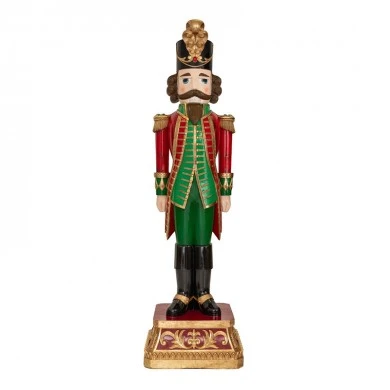 XMAS GREEN RED RESIN STANDING NUTCRACKER 65,5X65,5X229CM